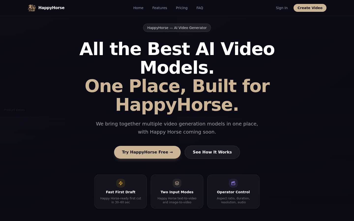 HappyHorse：您的AI驱动视频创作助手