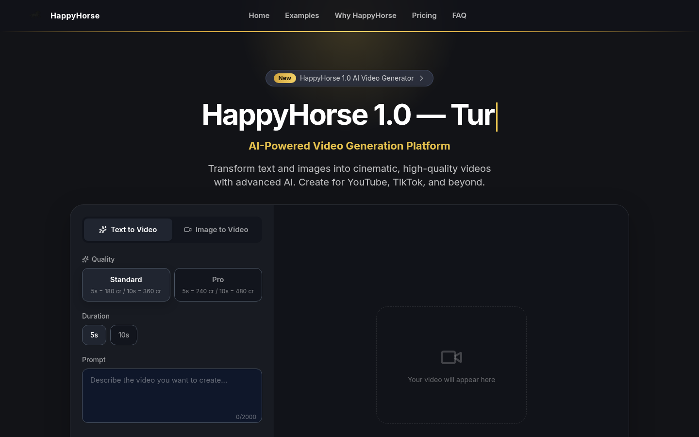HappyHorse AI:轻松打造专业级短视频的利器