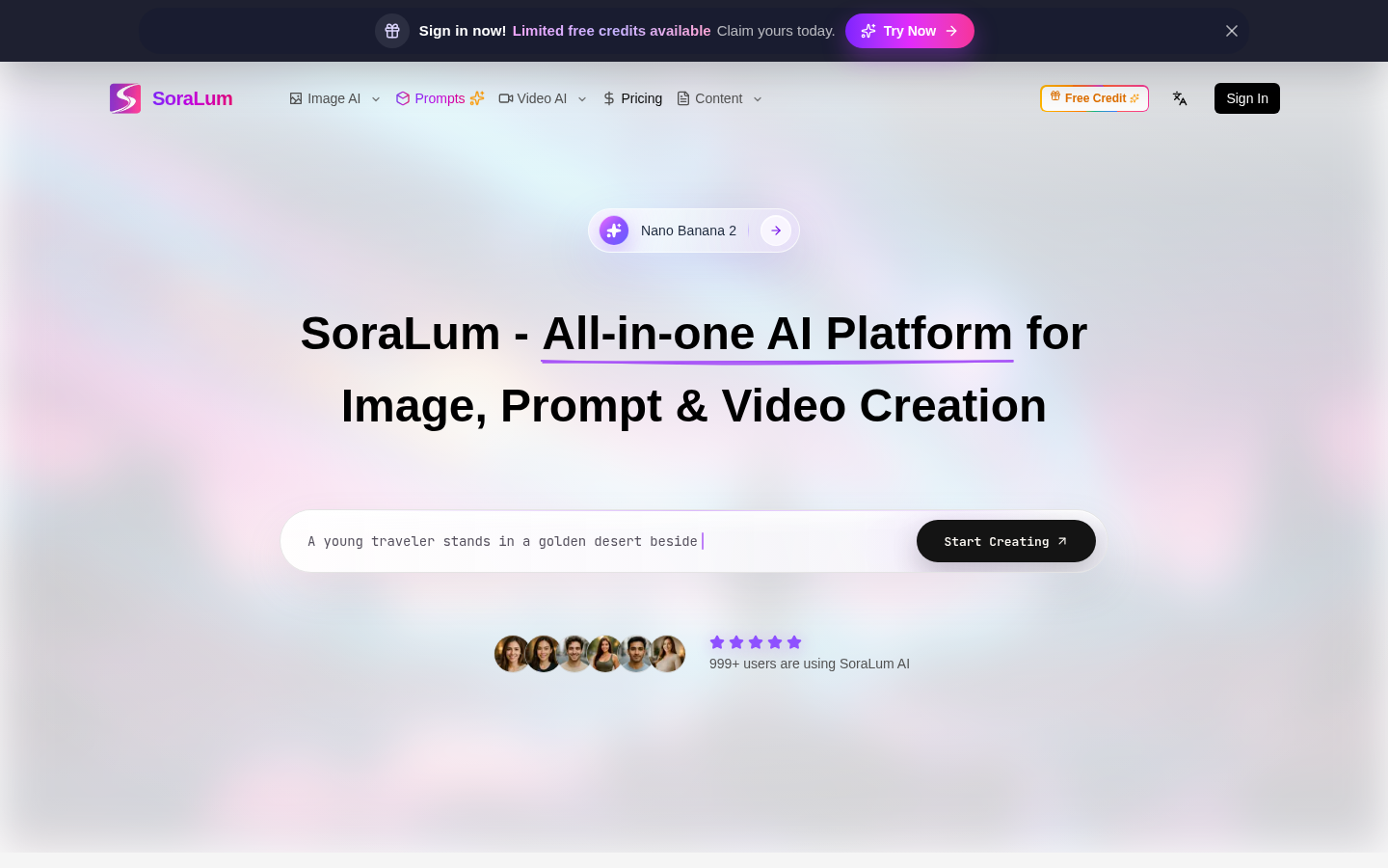 SoraLum AI: Your All-in-One Creative Studio for Images & Videos