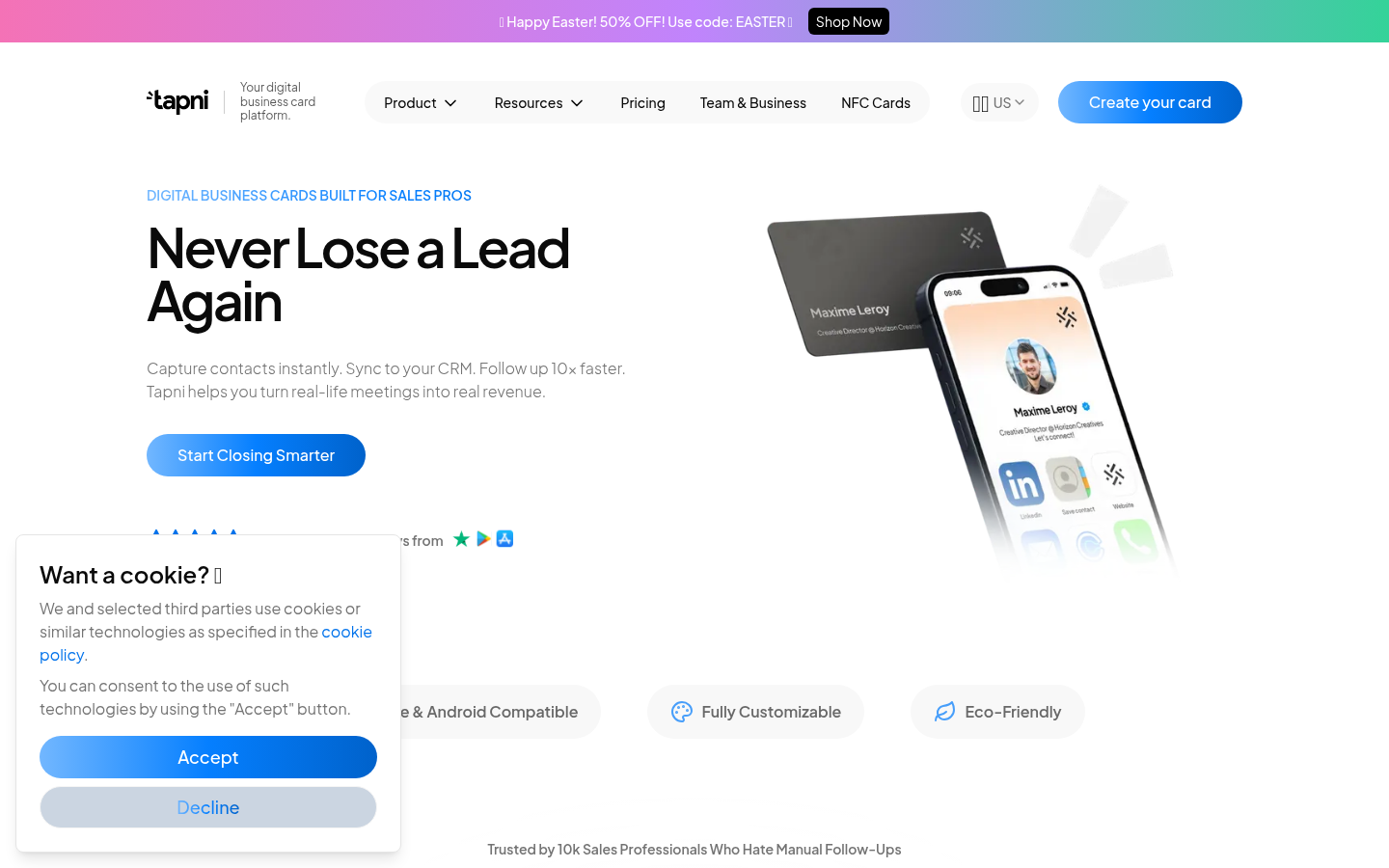 Tapni: Your Smart Digital Business Card for Effortless Networking
