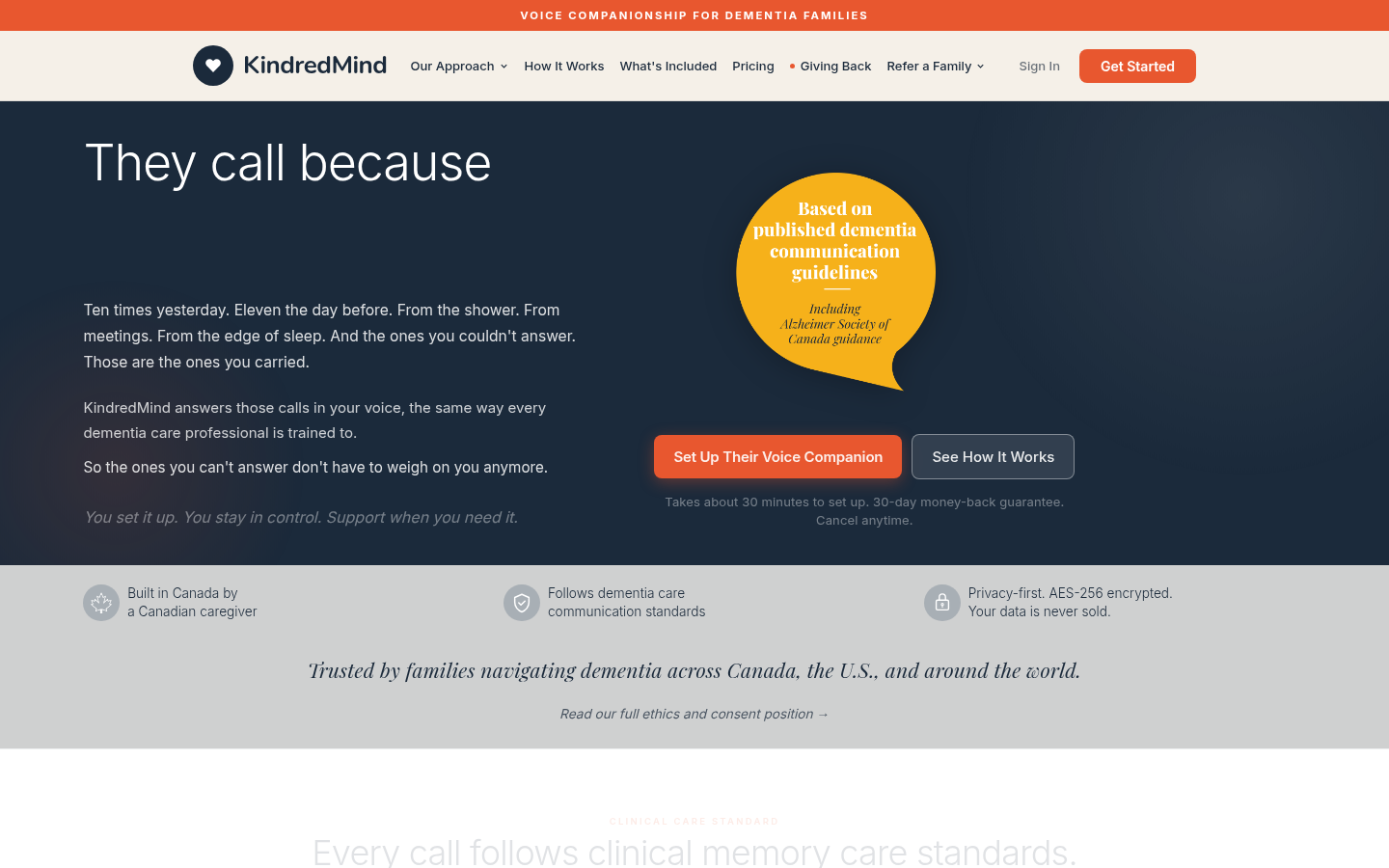 KindredMind: A Caring Voice for Dementia Families