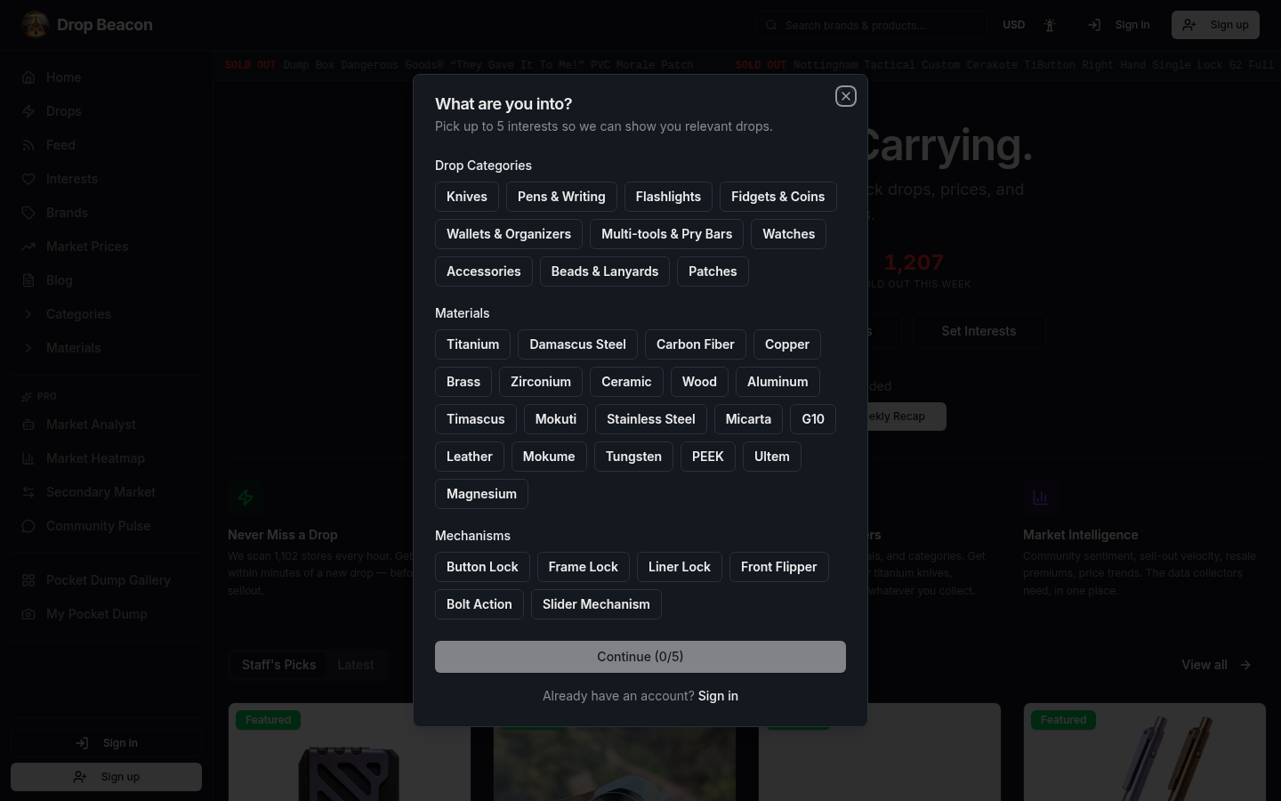 Drop Beacon: Your EDC Collector's Sidekick