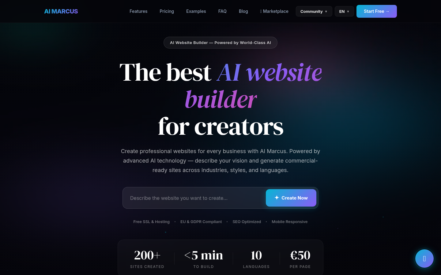 Build Stunning Websites with AI Marcus – No Coding Skills Needed