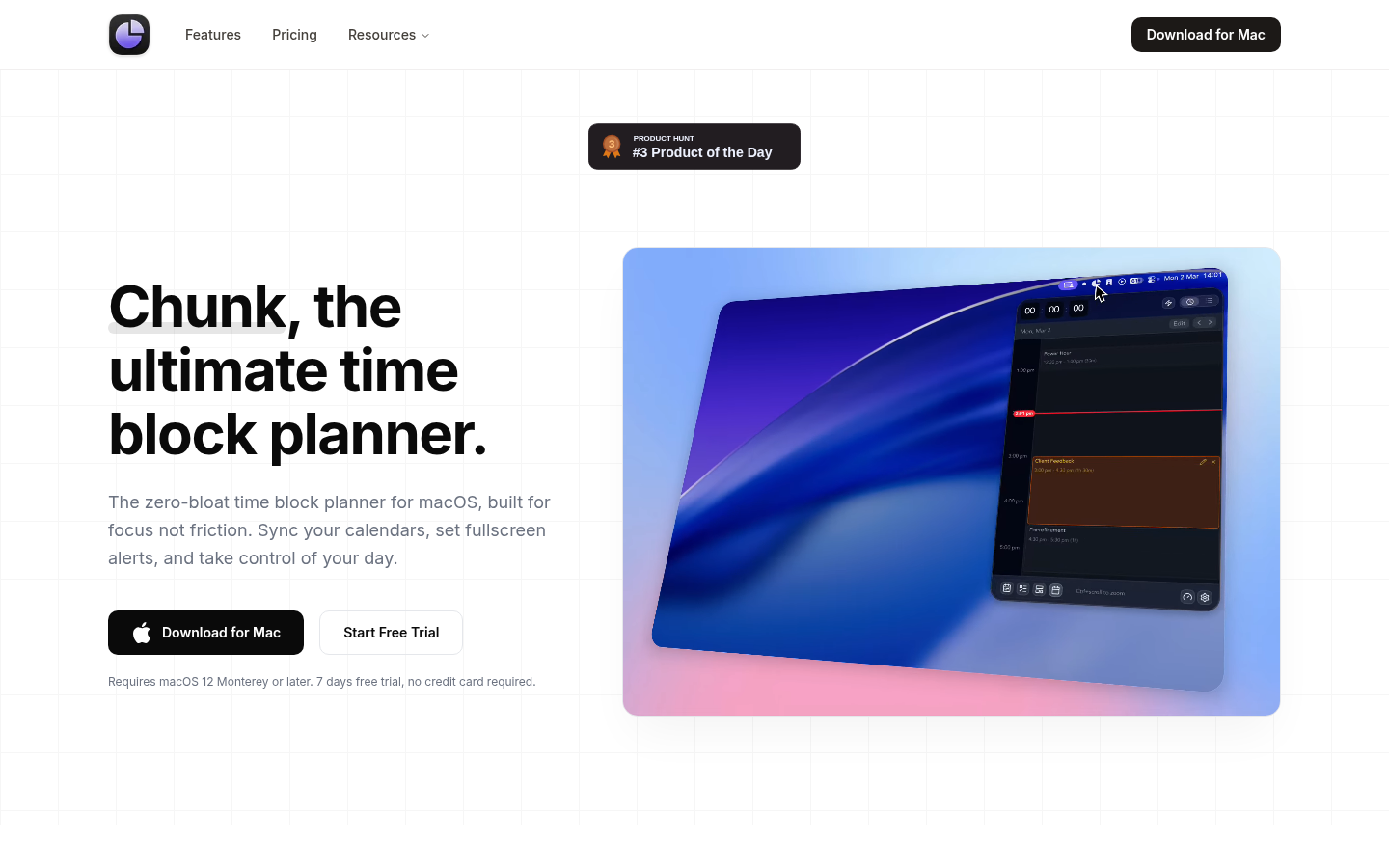 Chunk: Your Mac's Time-Blocking Sidekick for Focused Work