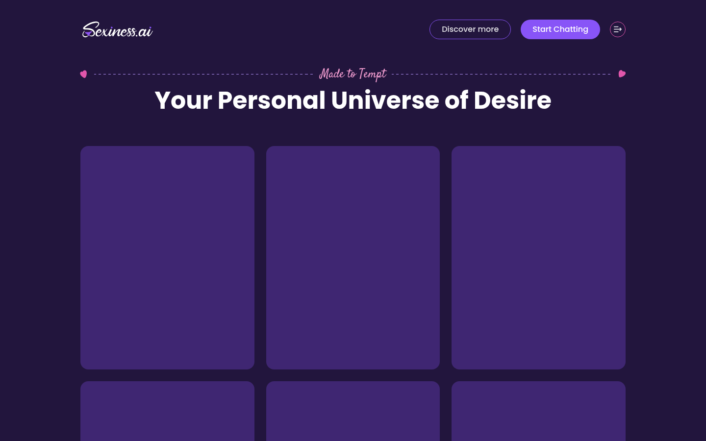 Chat with virtual personalities on Sexiness AI
