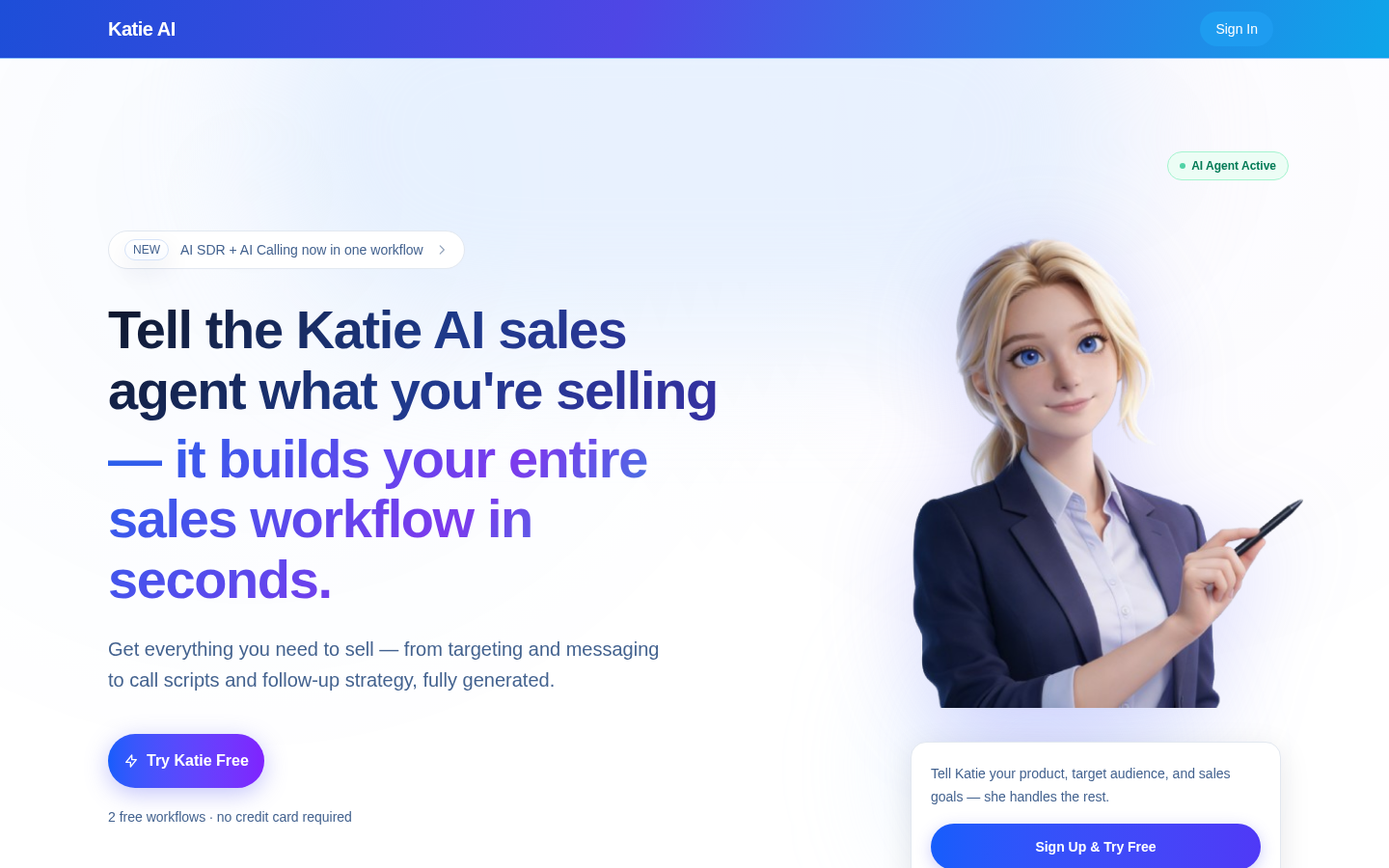 Katie AI：您的工作流自动化智能销售助手