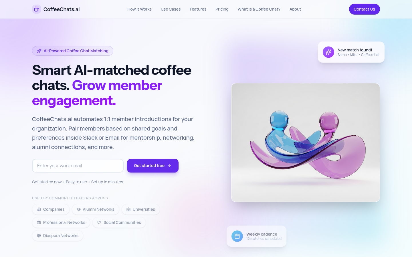 CoffeeChats.ai: AI-Powered Networking That Feels Human