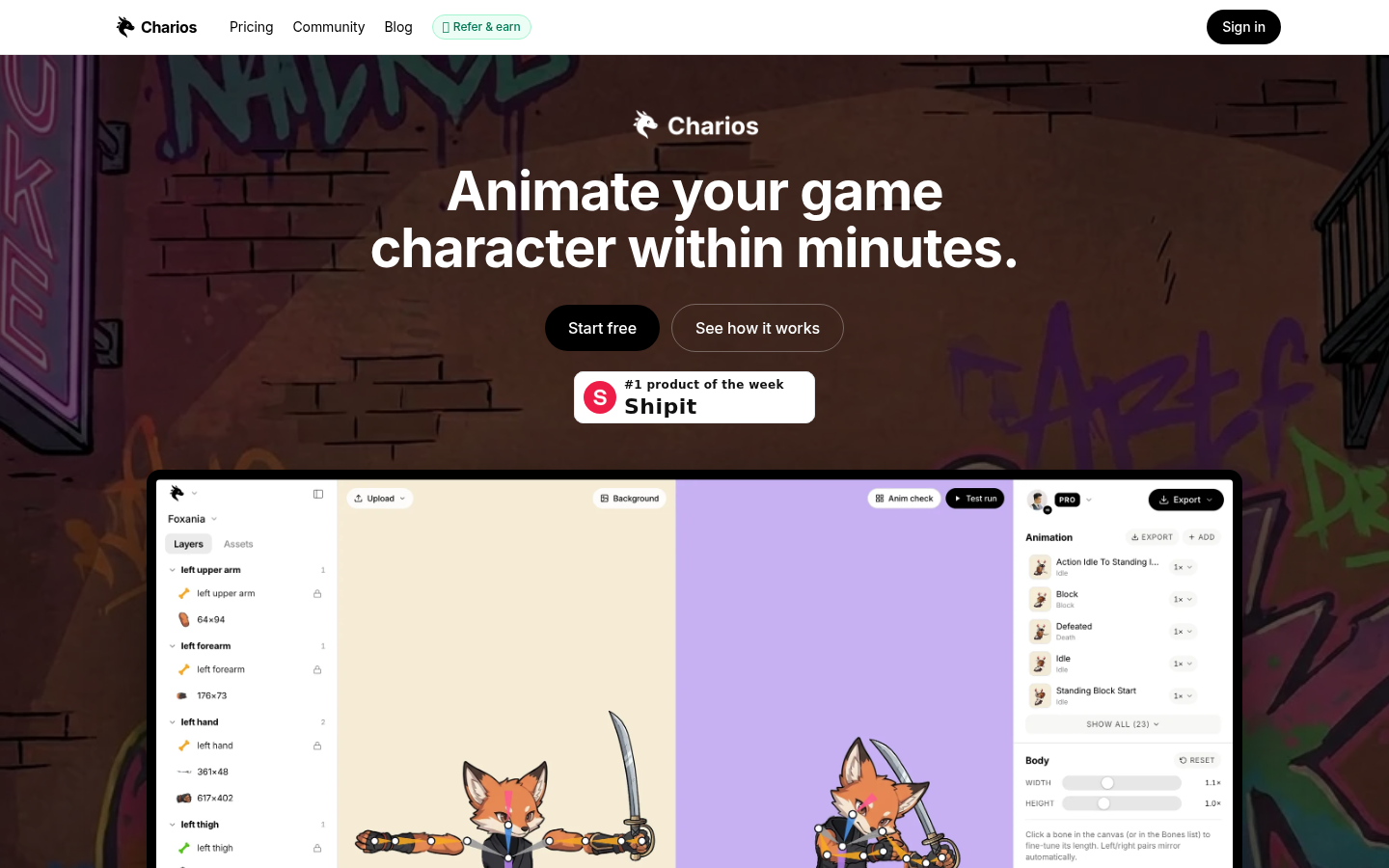 Charios: A Browser-Based 2D Animation Tool for Game Devs & Creators