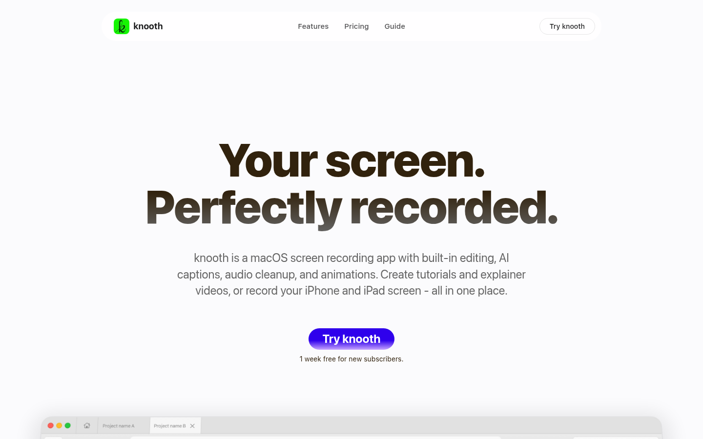 Knooth: Your All-in-One Screen Recording and Video Editing Tool for macOS