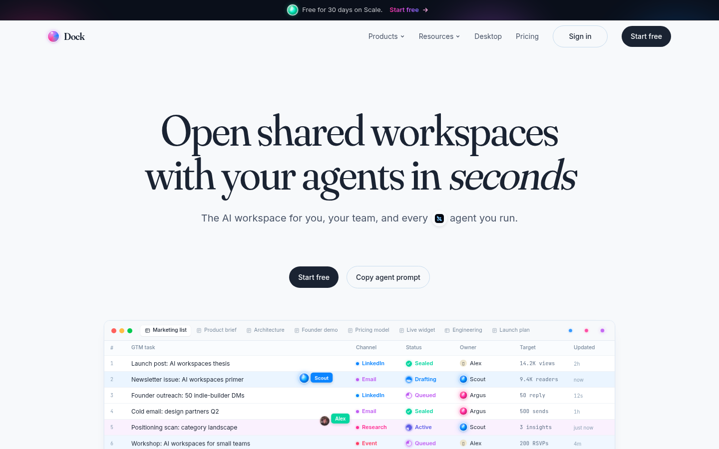 Dock: Your AI-Powered Workspace for Seamless Team Collaboration