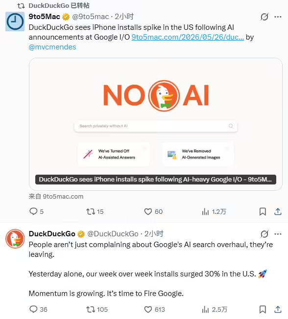 Google's AI Push Backfires as Users Flee to Privacy-Focused Alternatives