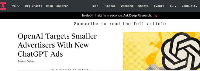 OpenAI Throws Open Ad Doors to Main Street Businesses